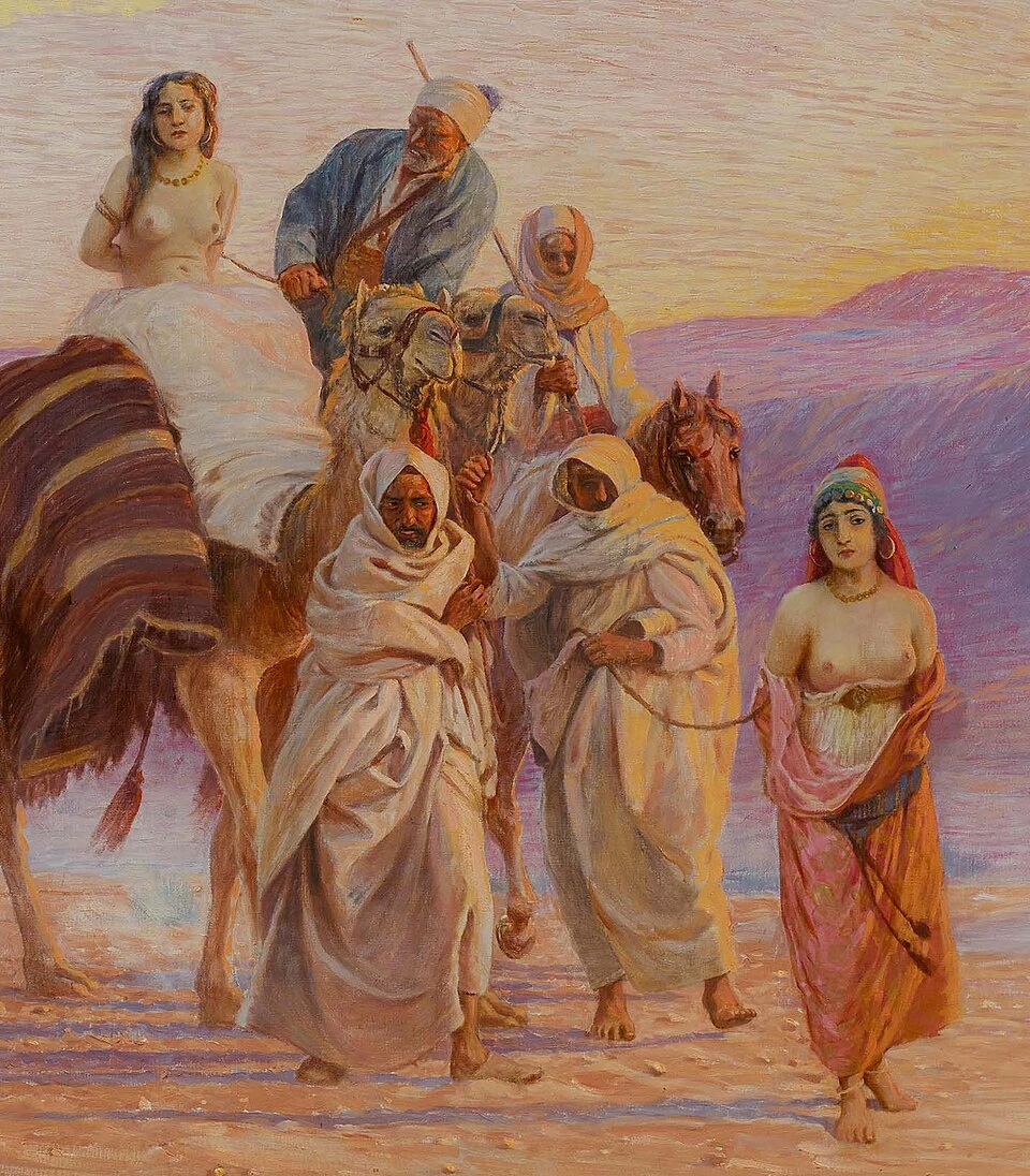 Carovana con schiavi nel deserto - dettaglio